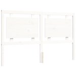 vidaXL Cadre de lit avec tête de lit blanc 160x200 cm bois massif