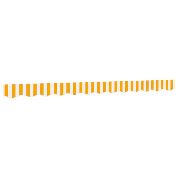 vidaXL Tissu de remplacement de cantonnière d’auvent jaune blanc 3 m