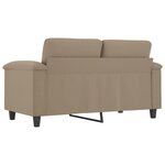 vidaXL Canapé à 2 places Taupe 120 cm Tissu microfibre