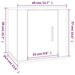 vidaXL Meubles TV muraux 2 Pièces Chêne sonoma 40x34 5x40 cm
