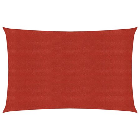 vidaXL Voile d'ombrage 160 g/m² Rouge 2x3 5 m PEHD