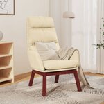 vidaXL Chaise de relaxation Crème Tissu