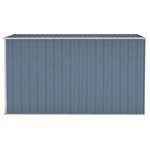 vidaXL Abri de jardin mural Gris 118x288x178 cm Acier galvanisé