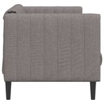 vidaXL Canapé à 2 places taupe tissu