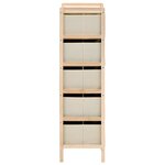 vidaXL Étagères de rangement avec 5 paniers en tissu 2 Pièces beige cèdre