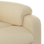 vidaXL Fauteuil de massage inclinable Crème Tissu