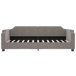 vidaXL Lit de jour avec gigogne et tiroirs taupe 80x200 cm tissu