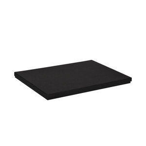 Boîte ultra-plate luxe noir mat couvercle cloche 42 x 30.6 x 1.2
