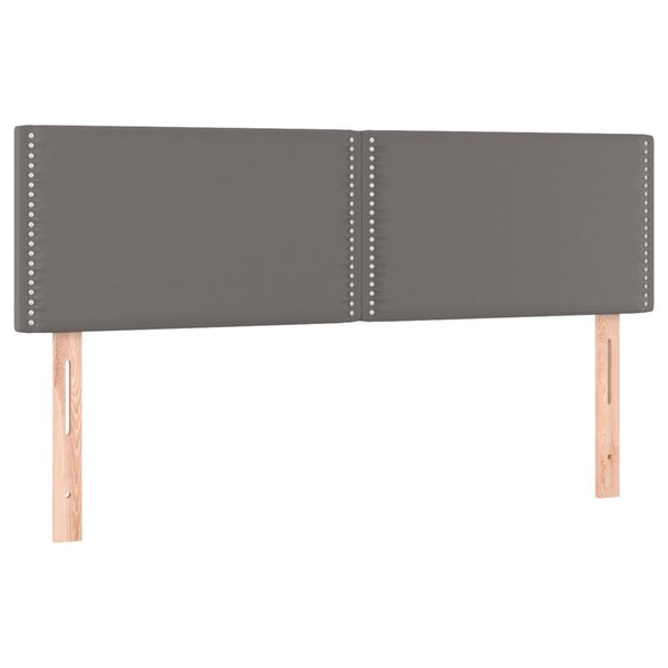vidaXL Têtes de lit 2 Pièces Gris 72x5x78/88 cm Similicuir