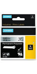 DYMO Rhino - Étiquettes Industrielles Autocollantes en Polyester  9mm x 5.5m  Noir sur Métallique