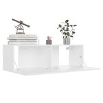 vidaXL Meuble TV Blanc 100x30x30 cm Bois d’ingénierie