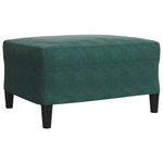 vidaXL Ensemble de canapés 3 Pièces avec coussins Vert foncé Velours