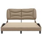 vidaXL Cadre de lit avec tête de lit Cappuccino 120x200 cm Similicuir