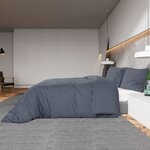 vidaXL Ensemble de housse de couette Anthracite 220x240 cm Coton