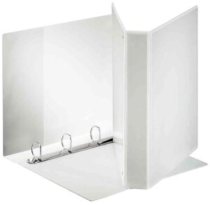 classeur 4 anneaux 25 mm personnalisable 3 poches Dos de 40 mm Blanc ESSELTE