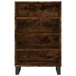 vidaXL Buffet haut chêne fumé 57x35x90 cm bois d'ingénierie