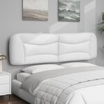 vidaXL Coussin de tête de lit blanc 180 cm similicuir