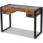 Bureau table meuble travail informatique bois de récupération massif 0502082