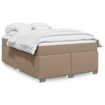 vidaXL Sommier à lattes de lit avec matelas Cappuccino 140x190 cm