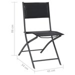 vidaXL Chaises de jardin pliables lot de 2 Acier et textilène