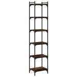 vidaXL Bibliothèque 6 niveaux chêne fumé 40x30x188cm bois d'ingénierie