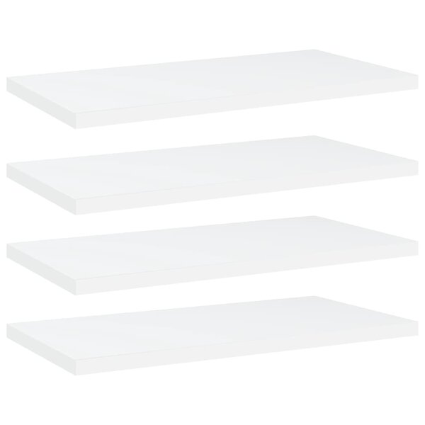 vidaXL Panneaux de bibliothèque 4 Pièces blanc bois d’ingénierie