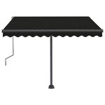 vidaXL Auvent manuel rétractable sur pied 300x250 cm Anthracite