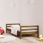 vidaXL Cadre de lit Marron miel 75x190 cm Bois de pin massif