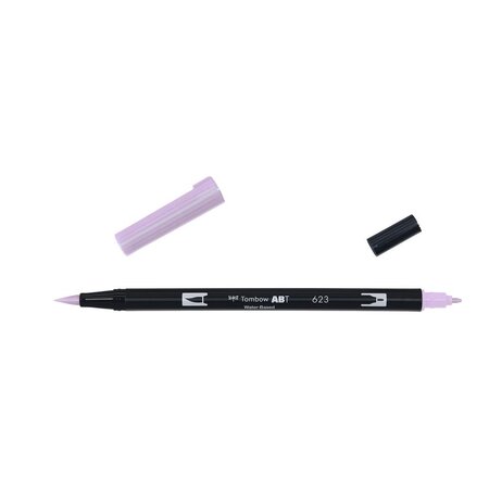 Feutre dessin double pointe abt dual brush pen 623 violet sauge tombow