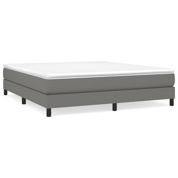vidaXL Cadre de lit Gris foncé 160 x 200 cm Tissu