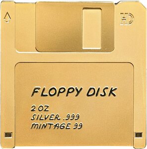 Pièce de monnaie en Argent 2 Dollars g 62.2 (2 oz) Millésime 2026 TechStalgic FLOPPY DISK