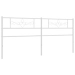 vidaXL Tête de lit métal blanc 180 cm