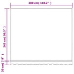vidaXL Tissu de remplacement pour auvent rayures rouges et blanches