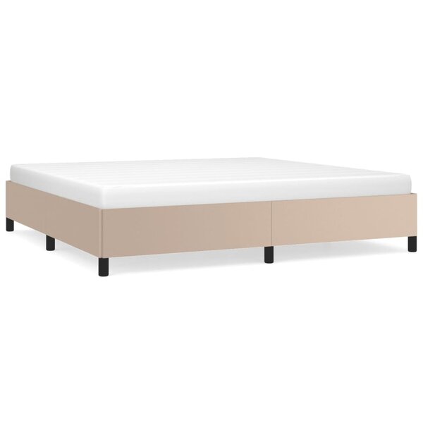 vidaXL Cadre de lit Cappuccino 200x200 cm Similicuir