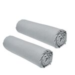2 draps housses - 160 x 200 cm - 2 personnseAcier
