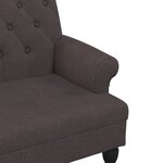 vidaXL Banc avec dossier marron foncé 120x62x75 5 cm tissu