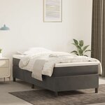 vidaXL Cadre de lit Gris foncé 100 x 200 cm Velours