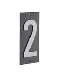 THIRARD - Plaque de signalisation 2  marquage blanc sur fond noir  panneau ABS à visser  56x120mm