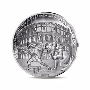 UNESCO - LE COLISÉE CENTRE HISTORIQUE DE ROME LES BIENS DU SAINT-SIÈGE Monnaie de 10€ Argent