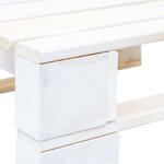 vidaXL Pouf palette de jardin Bois de pin imprégné de blanc