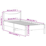 vidaXL Cadre de lit sans matelas cire marron 90x200 cm bois pin massif
