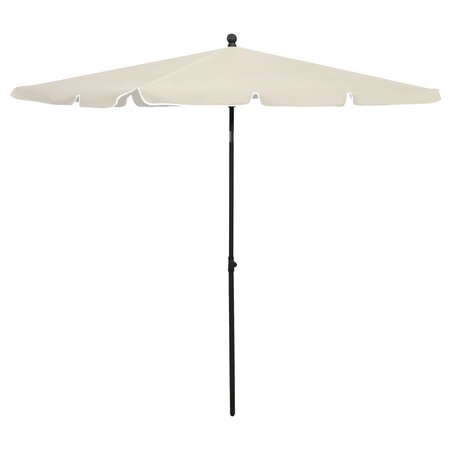 vidaXL Parasol de jardin avec mât 210x140 cm Sable