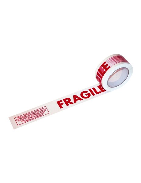 (lot  36 rouleaux) ruban adhésif polypropylène silencieux blanc - bande de garantie fr/ang 48mmx100m