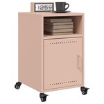 vidaXL Tables de chevet 2 Pièces rose 36x39x59 cm acier