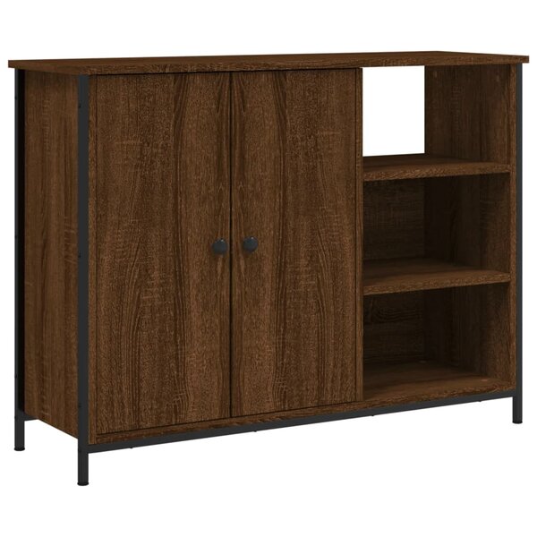 vidaXL Buffet chêne marron 100x33x75 cm bois d'ingénierie