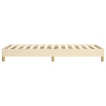 vidaXL Cadre de lit Crème 100 x 200 cm Tissu