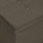 vidaXL Banc de rangement pliable Marron Faux lin