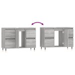 vidaXL Armoire salle de bain sonoma gris 80x33x60 cm bois d'ingénierie