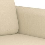 vidaXL Ensemble de canapés 4 Pièces avec coussins Crème Tissu