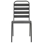 vidaXL Ensemble de chaises de jardin empilables 5 Pièces anthracite